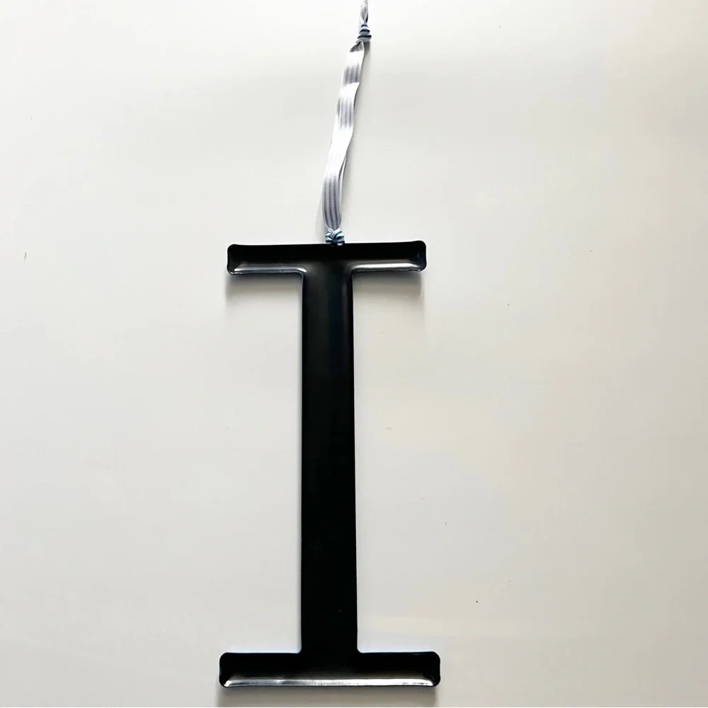 Letter “I” Decor - Blue Lightweight Metal